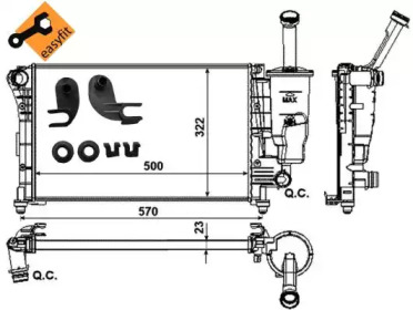 WILMINK GROUP wg1723167 -  Радиатор, охлаждение двигателя